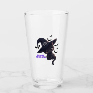 Copo De Pint Hocus Purr-cus Gato Preto Fofo Arte de Halloween C