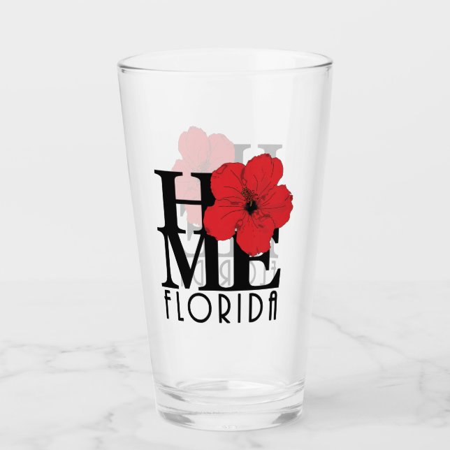 Copo De Pint HOME Red Hibiscus (Frente)