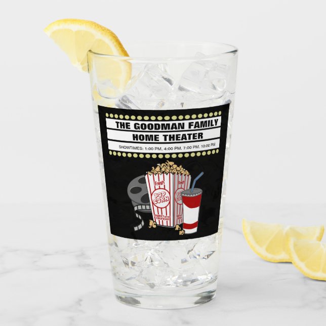 Copo De Pint Home Theater Personalizado da Família Personalizad (Gelo frontal)