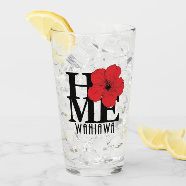 Copo De Pint HOME Wahiawa Hawaii Red (Gelo frontal)