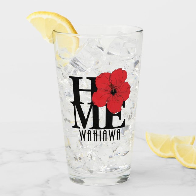 Copo De Pint HOME Wahiawa red Hibiscus (Gelo frontal)