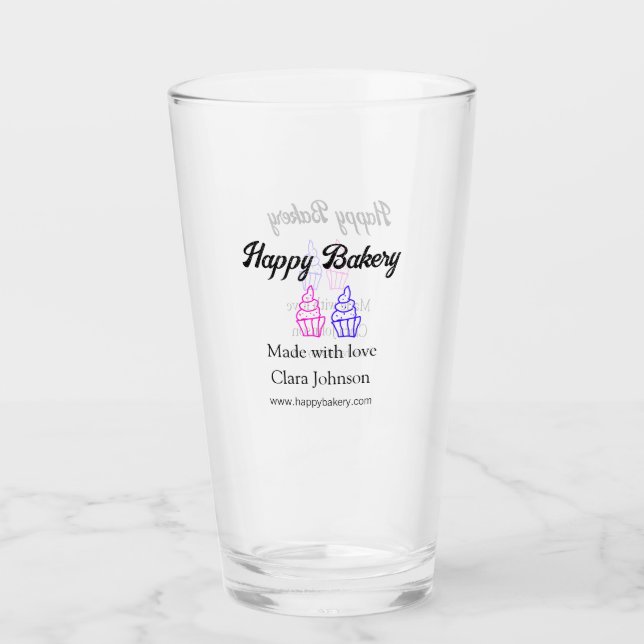 Copo De Pint Homemade bakery add your text name custom  (Frente)