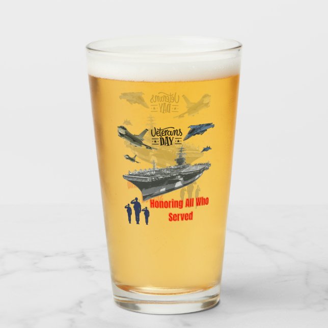 Copo De Pint Homenageando o poderoso militar  (Frente (Preenchido))