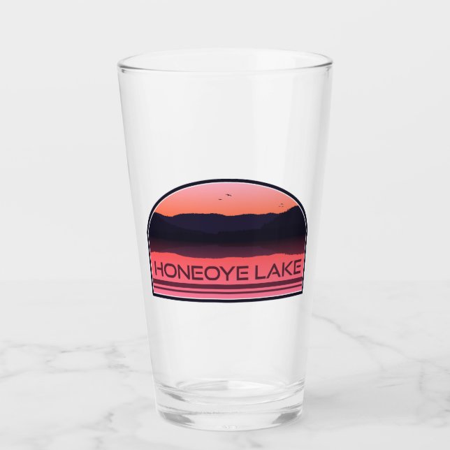 Copo De Pint Honeoye Lake New York Red Sunrise (Frente)