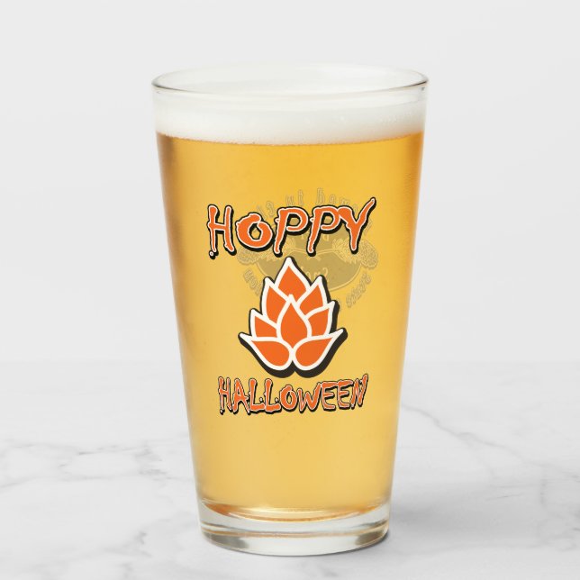 Copo De Pint hoppy Halloween (Frente (Preenchido))