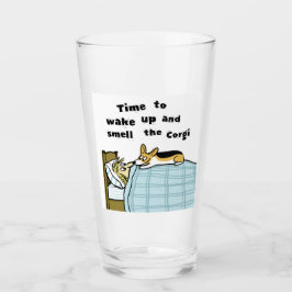 Copo De Pint Hora de Acordar e Cheirar o Corgi | Cachorro Engra