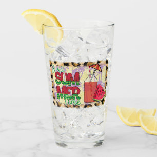Copo De Pint Hora de Verão Doce   Melancia, Praia e Leopardo