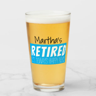 Copo De Pint Hora Feliz Aposentada Personalizada