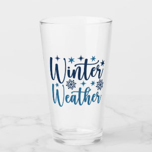 Copo De Pint Horário de inverno - Tipografia de Férias de Neve