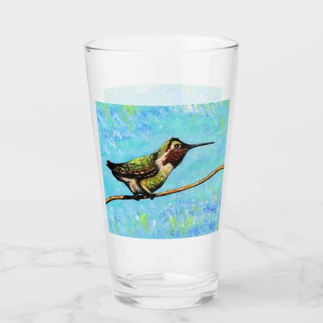 Copo De Pint Hummingbird Pronto para Pintura Voadora (Frente)