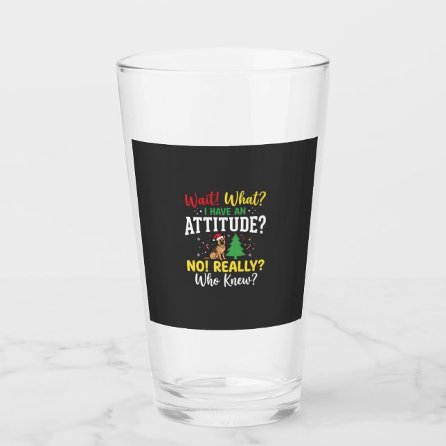 Copo De Pint Humor Atitude Cachorro Natal (Frente)