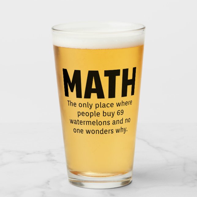 Copo De Pint Humor matemático (Frente (Preenchido))