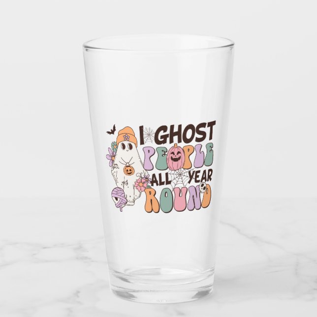Copo De Pint I Ghost Pessoas Halloween (Frente)