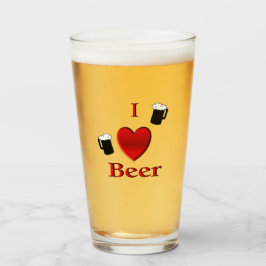 Copo De Pint I Heart Beer Design