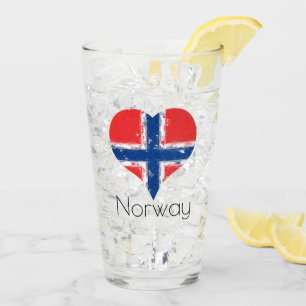 Copo De Pint I Heart Norway Grunge Flag