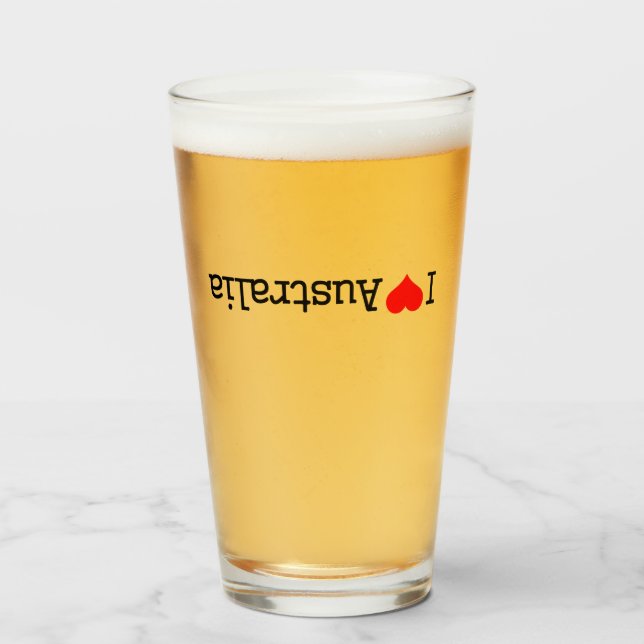 Copo De Pint I Love Australia (Frente (Preenchido))