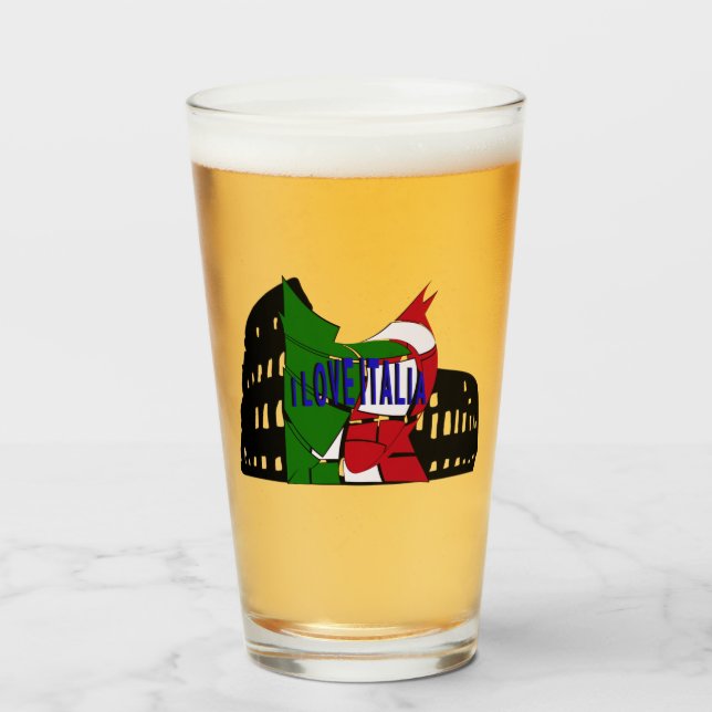Copo De Pint I Love Italia (Frente (Preenchido))