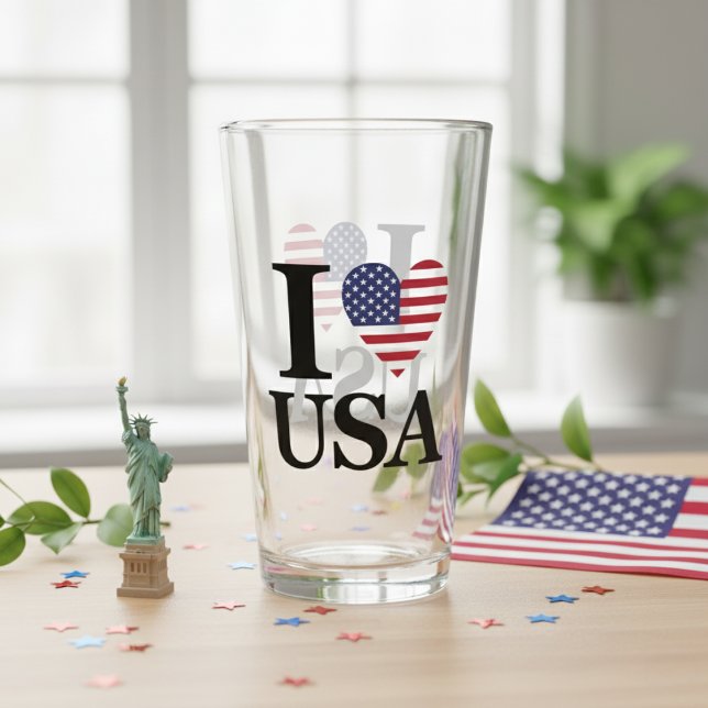 COPO DE PINT "I ❤️ USA" ("I ❤️ USA" GLASS)