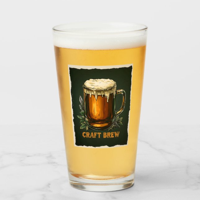 Copo De Pint Icy Mug of Artesanato Brew Illustration (Frente (Preenchido))