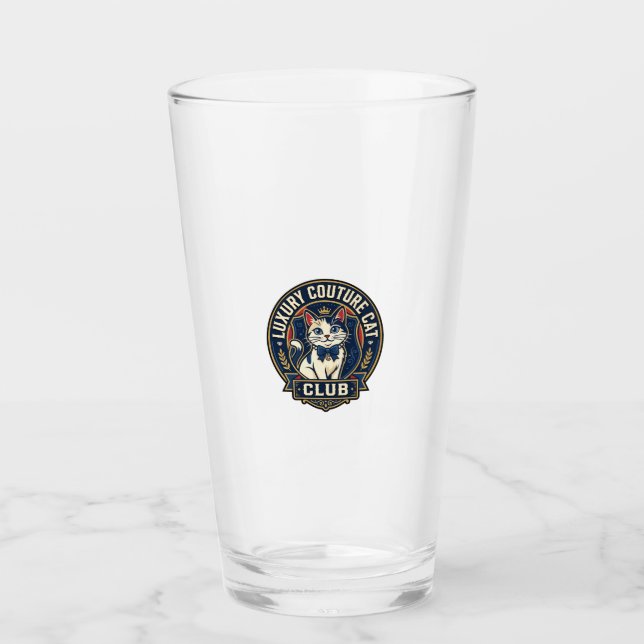 Copo De Pint Ideia de Presente de Mãe de Gato de Luxo - Couture (Frente)