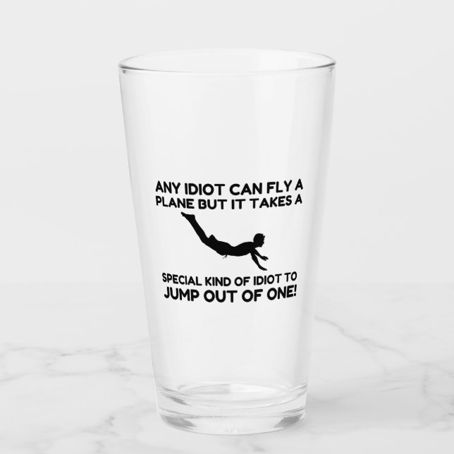 COPO DE PINT IDIOT SKYDIVING (Frente)