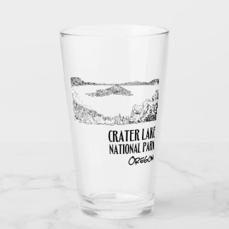 Copo De Pint Ilustração Artística do Parque Nacional Crater Lak