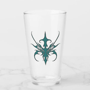 Copo De Pint Ilustração de Arte em Linha Tribal Aquamarina Fero