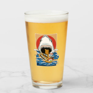 Copo De Pint Ilustração de Ataque a Tushi Shark