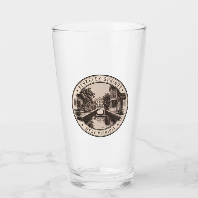 Copo De Pint Ilustração de Berkeley Springs West Virginia (Frente)