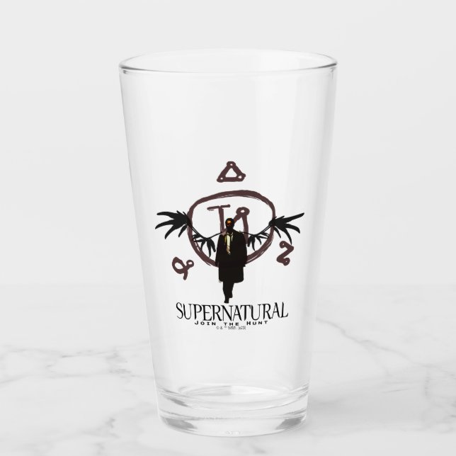 Copo De Pint Ilustração de Castiel Supernatural (Frente)