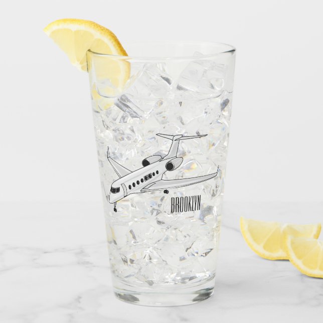 Copo De Pint Ilustração de desenho animado a jato privado (Gelo frontal)