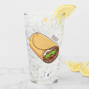 Copo De Pint Ilustração de desenho animado burrito