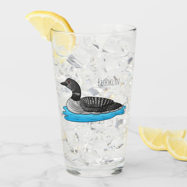 Copo De Pint Ilustração de desenho animado de aves soltas (Gelo frontal)