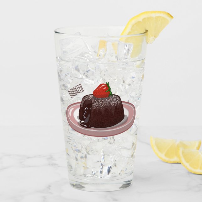 Copo De Pint Ilustração de desenho animado de bolo de lava de c (Gelo traseiro)