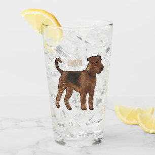 Copo De Pint Ilustração de desenho animado de cão Airedale terr