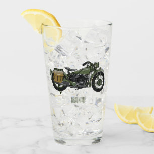 Copo De Pint Ilustração de desenho animado de motocicleta milit