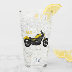 Copo De Pint Ilustração de desenho animado de motociclo cruzado
