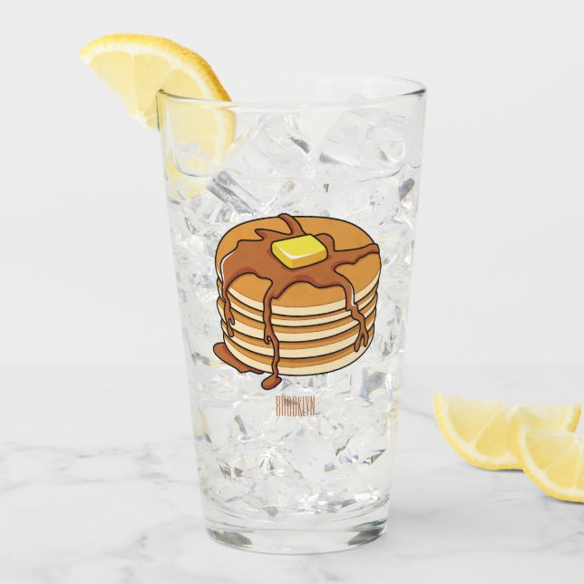 Copo De Pint Ilustração de desenho animado de Pancake (Gelo frontal)