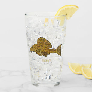 Copo De Pint Ilustração de desenho animado de peixe-palco