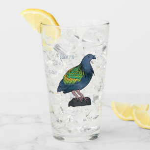 Copo De Pint ilustração de desenho animado de pombo Nicobar