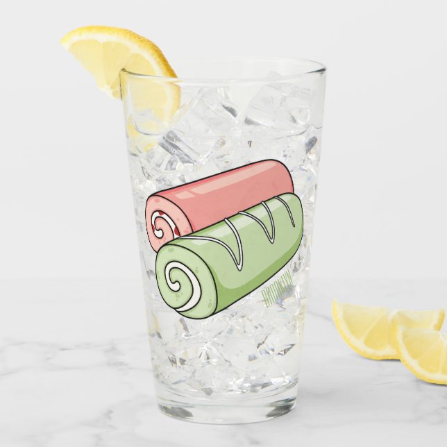 Copo De Pint Ilustração de desenho animado de rolo/rolo (Gelo frontal)