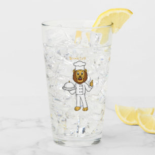 Copo De Pint Ilustração de desenho animado do chef de leão
