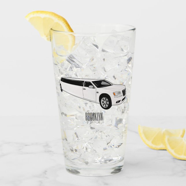 Copo De Pint Ilustração de desenho da limusine (Gelo frontal)