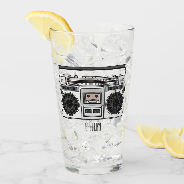 Copo De Pint Ilustração de desenho de rádio (Gelo frontal)