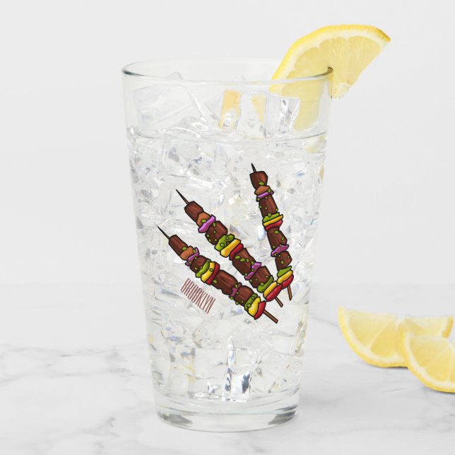 Copo De Pint Ilustração de desenho do Kebab ou kabob (Gelo traseiro)