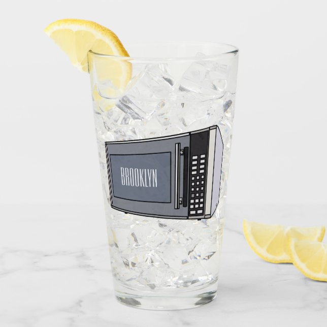 Copo De Pint Ilustração de desenho em micro-ondas (Gelo frontal)