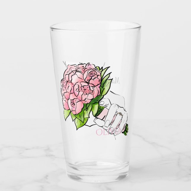 Copo De Pint Ilustração de Saltos de Noiva Chic (Frente)