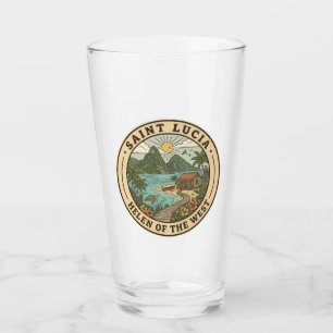 Copo De Pint Ilustração de Santa Lúcia Arte de Viagem Emblema