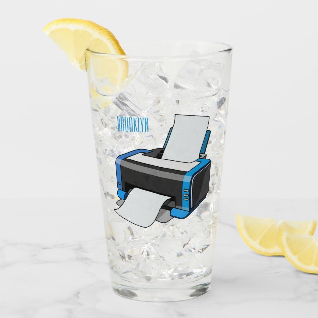 Copo De Pint Ilustração do desenho da impressora (Gelo frontal)