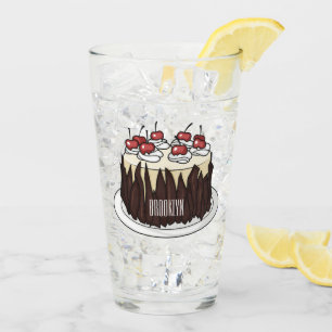 Copo De Pint Ilustração do desenho do bolo Floresta Negra